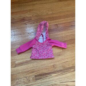 American Girl Doll Pink Hooded Sweater With AG Print & Long Sleeves